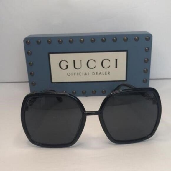 💯 - Authentic New GUCCIGrey Square Ladies SunglassesGG0890S 001 55 - Picture 12 of 15
